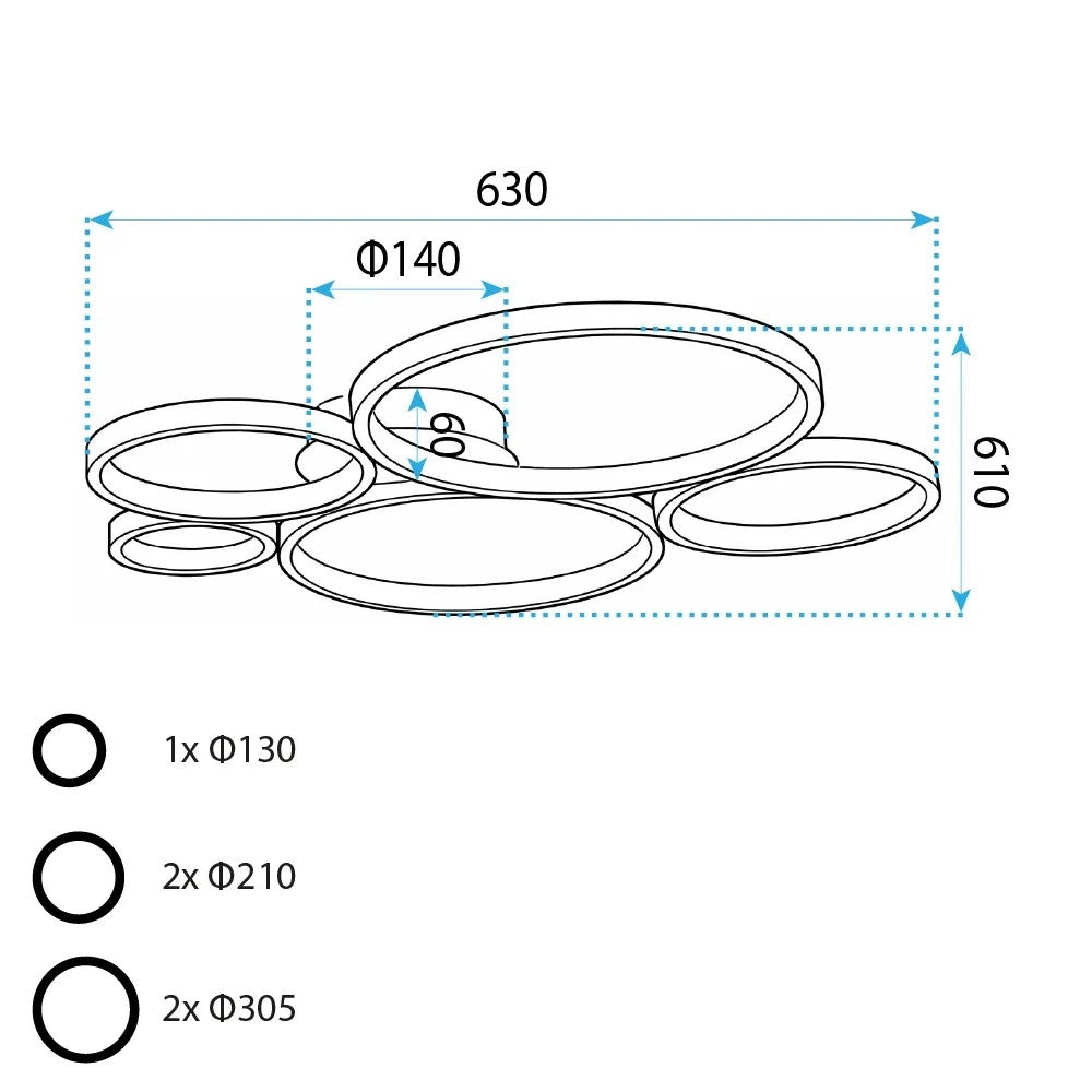 Lampada Da Soffitto Led App1911-c Black