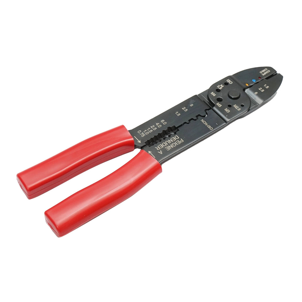 Pinza per crimpare e spelare cavi elettrici 0,75-6 mm