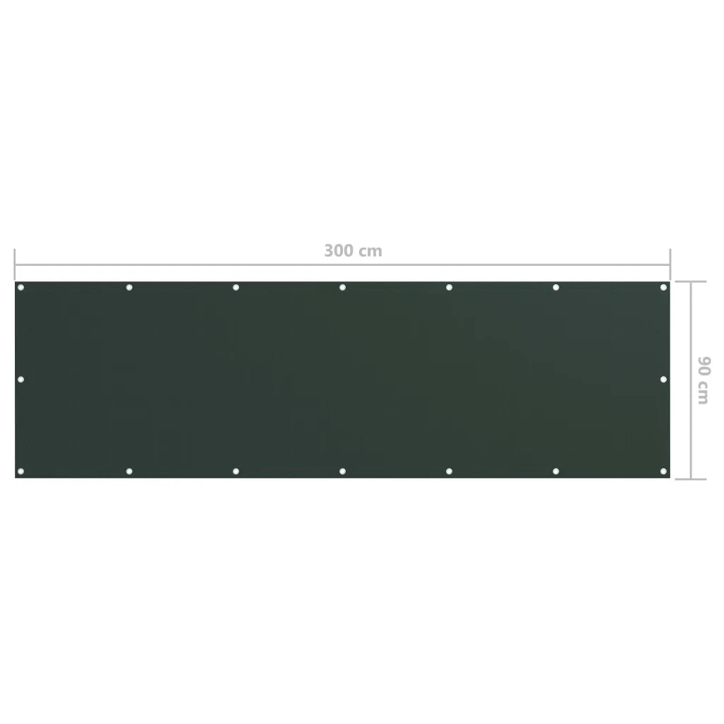 Paravento da Balcone-Pannello per balcone Verde Scuro 90x300 cmTessuto Oxford