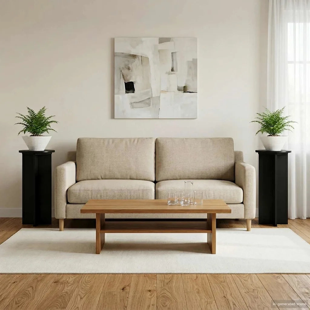 Supporto per piante | Sostegno per piante 2 pz Nero 29,5 x 29,5 x 60 cm