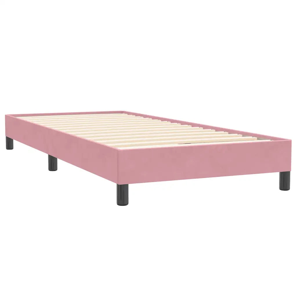 Giroletto a Molle con Materasso Rosa 80x220 cm Velluto 3318476