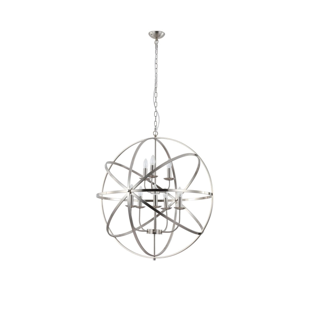 Ciondolo Orbit 8Lt, metallo argento satinato