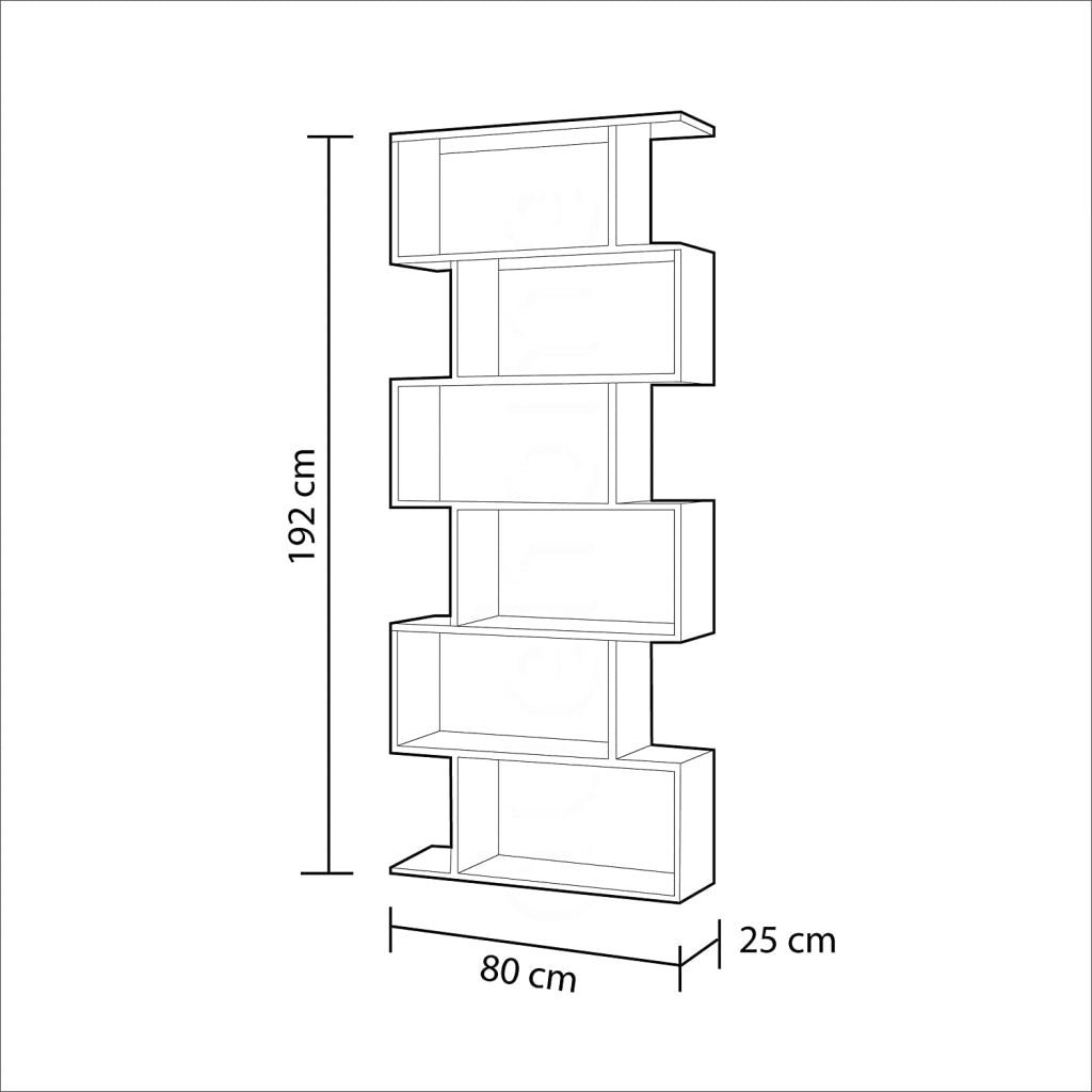 libreria alta athena 192hx80x25 cemento