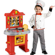 Trade Shop - Cucina Cuoco Mr Chef Con Accessori Altezza 70 Cm Per Bambini Giochi Giocattolo -