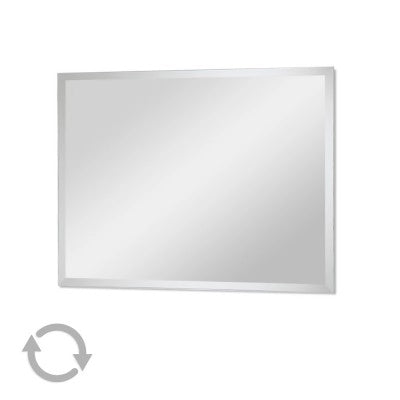 Specchio bagno a filo 60x80 cm reversibile con bisellatura 2,5 cm