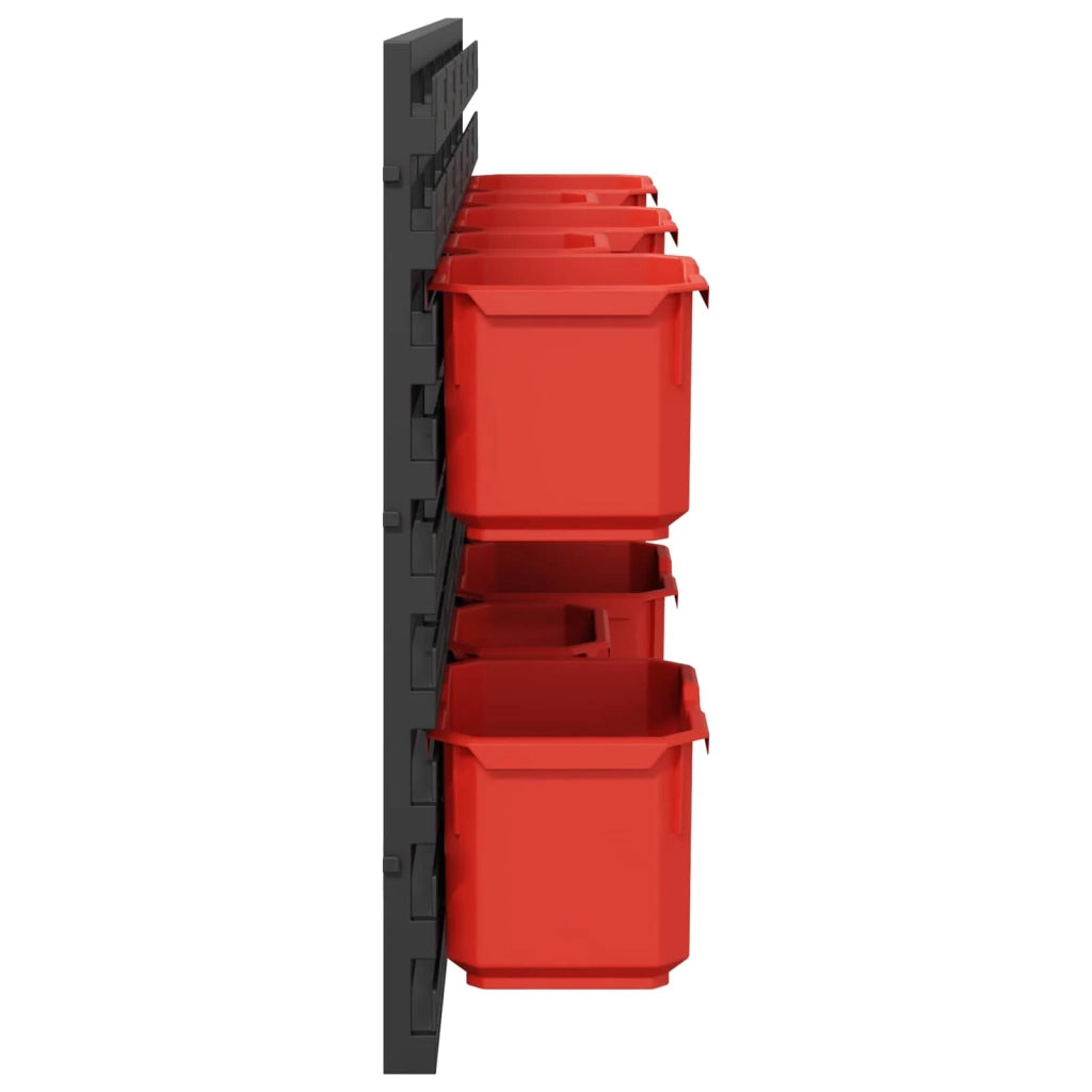 Scaffale contenitore Nero e Rosso 77,5 x 2 x 39 cm PP 42033394