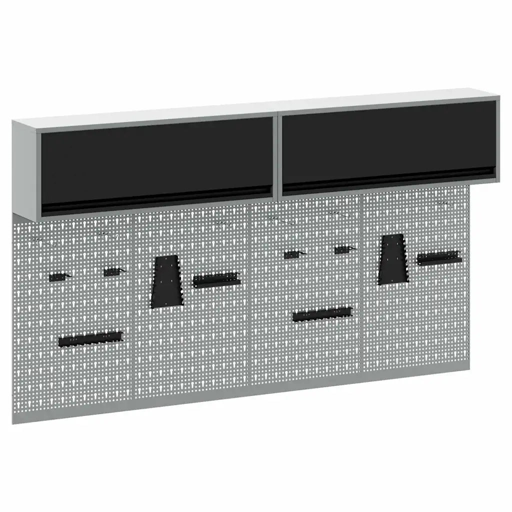 Set di armadi per attrezzi con lo scaffale 6 pcs Nero 3321414