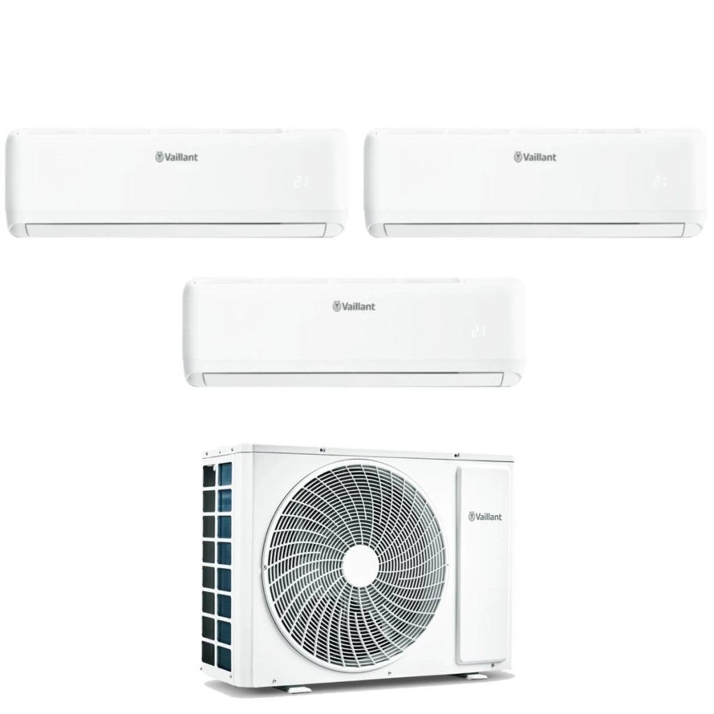 Climatizzatore Condizionatore Vaillant Trial Split Inverter serie CLIMAVAIR PRO 9+9+18 con VAM1-070A3NO R-32 Wi-Fi Integrato 9000+9000+18000