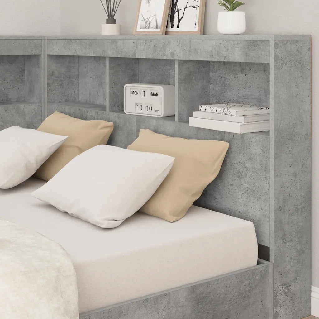 Testata contenitore Grigio cemento 120 cm Legno multistrato 3335480