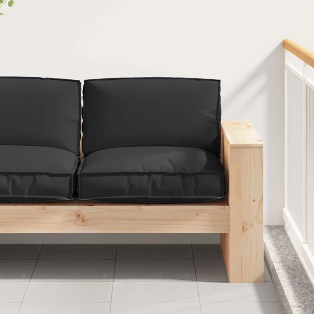 Cuscino Nero 80 x 80 x 12 cm Tessuto Oxford 42001512