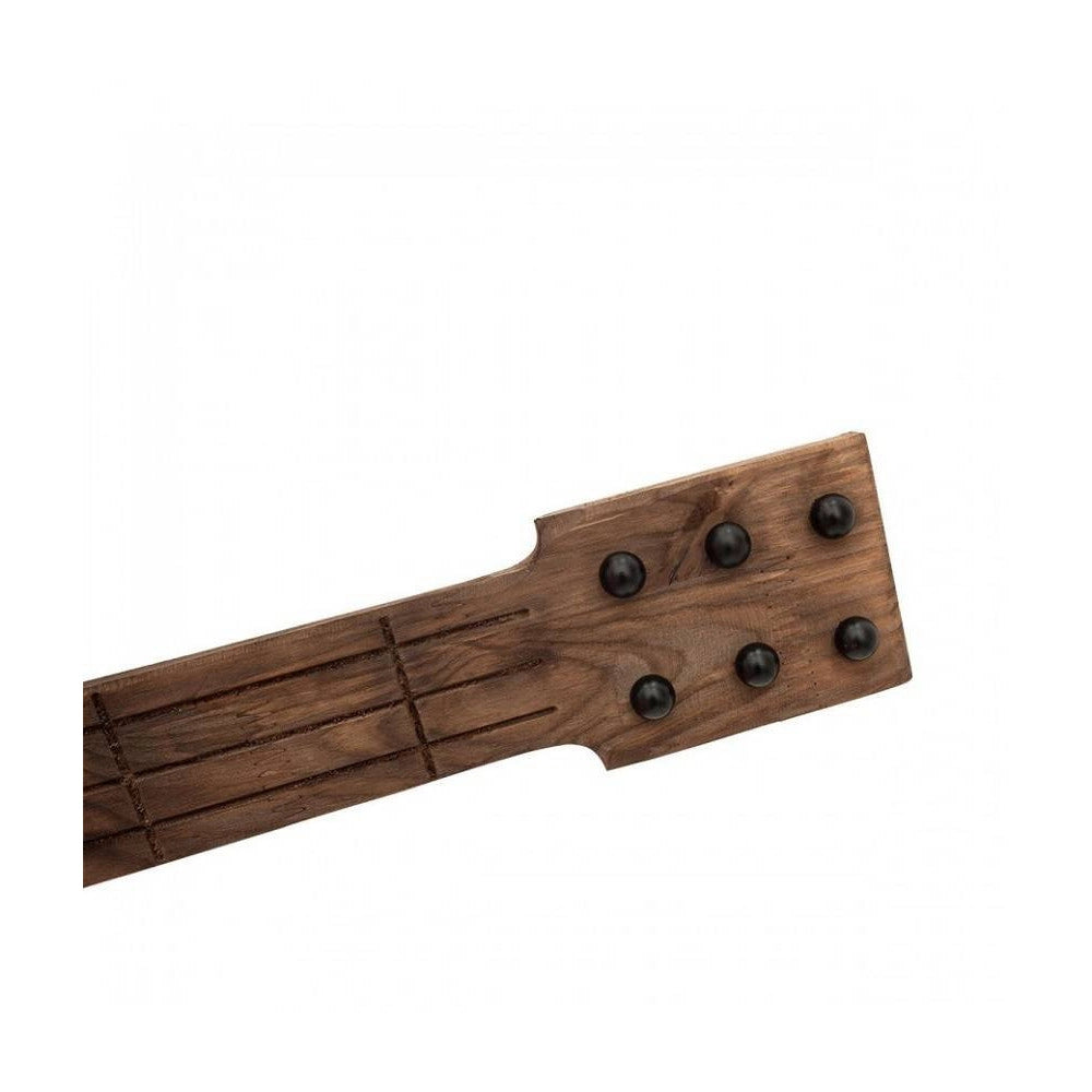 Trade Shop - Lampadario Sospensione Design Guitar In Legno Forma Chitarra 6 Attacchi E27 A53 -
