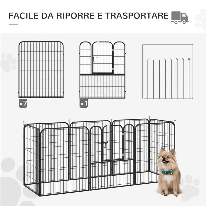 RECINTO MODULARE PER CANI DA INTERNO ED ESTERNO 79X100CM