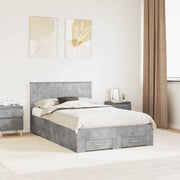 Struttura del letto con testiera Grigio cemento 120 x 190 cm 3408284