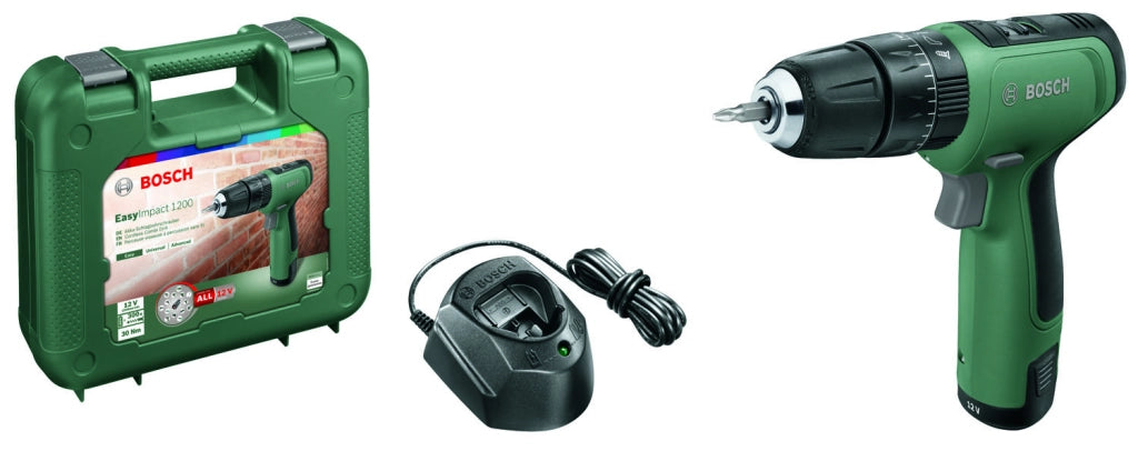 TRAPANO BOSCH BATTERIA LITIO 12V. 2 VEL. EASYIMPACT 1200 + VALIGETTA