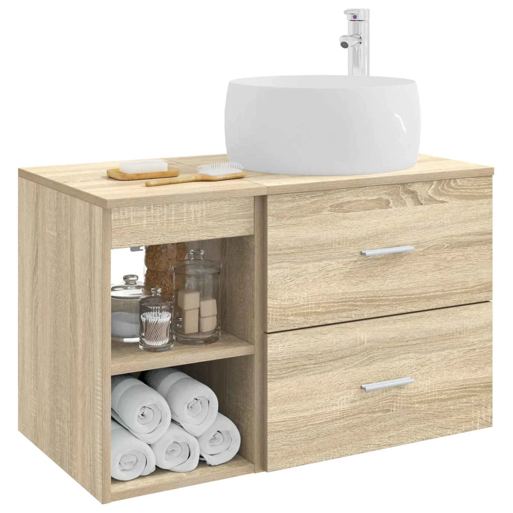 Set di mobili per il bagno 2 pcs Rovere Sonoma 3403922