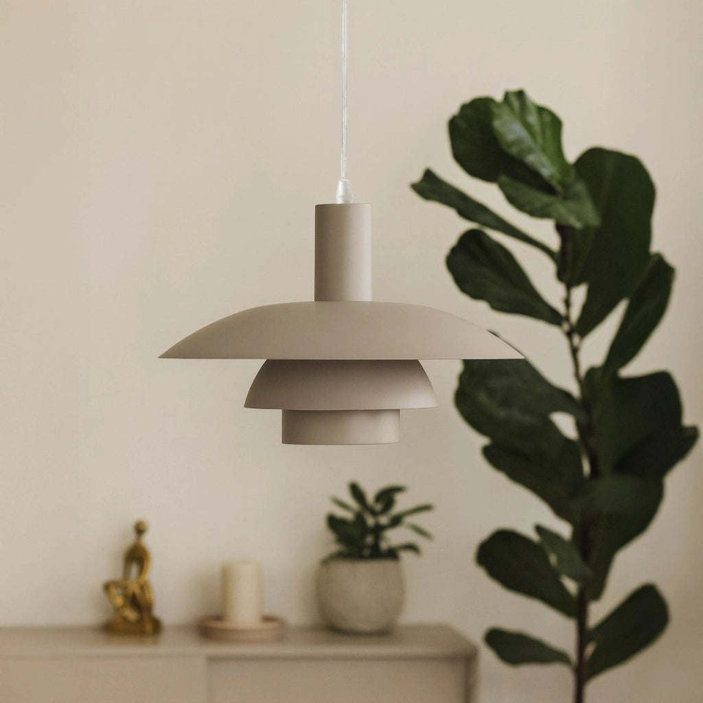 Lampada a sospensione FERRO cashmere triplo E27 Milagro