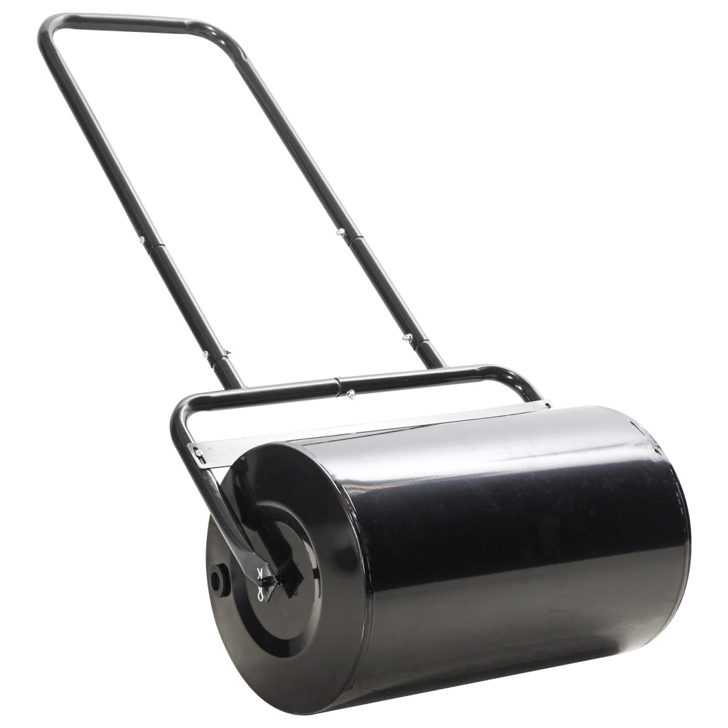 Rullo Compressore da Giardino 38L - Xylo - Riempimento Acqua o Sabbia, Maniglia a U, Nero