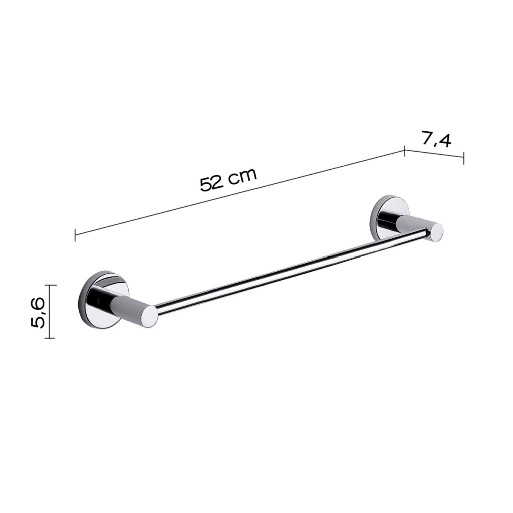 Portasalviette 45 cm azzurra cromato | elegante