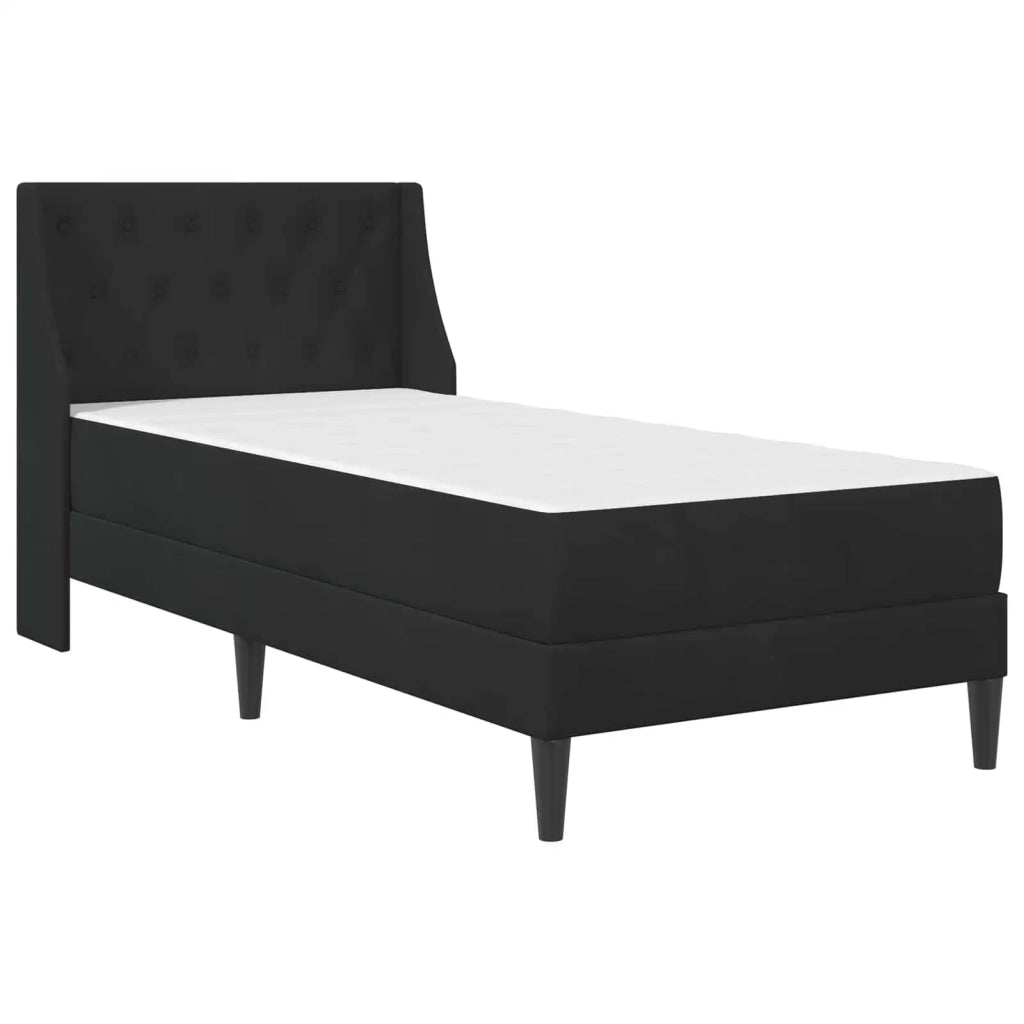 Struttura letto con materasso-Giroletto Nero 100 x 200 cm Velluto 759280