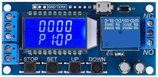 Modulo di ritardo relais - Contachiusa LCD - 5V 12V 24V - Controllo industriale - Controller Smart Home - Adatto per diversi applicativi