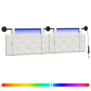 Testiera | Testata sospesa Con luce LED Bianco Similpelle