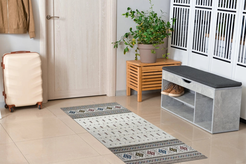 Tappeto Arredo Moderno Morbido in Ciniglia Ingresso Antiscivolo Prodotto Italiano  Soggiorno Camera Salotto Disegni Piazzati Cotone Varie Misure Grande Loom/Fango - 160x240 cm