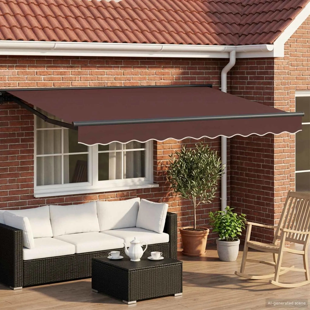 Tettuccio Elettrico Retrattile Marrone 3,5 x 2 m 3421148