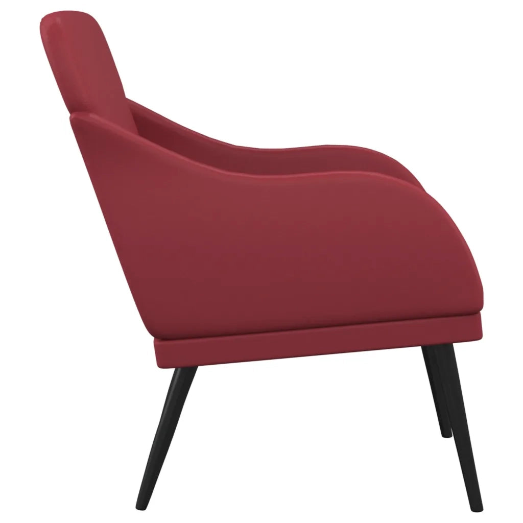 Poltrona Rosso Vino 63x76x80 cm Similpelle 351428