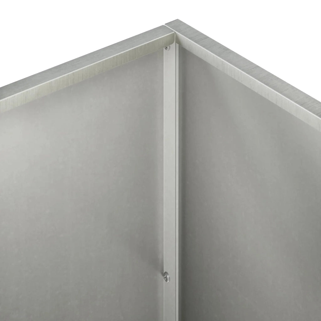 Vaso da giardino Argento 50 x 50 x 75 cm Acciaio Inox 8005394