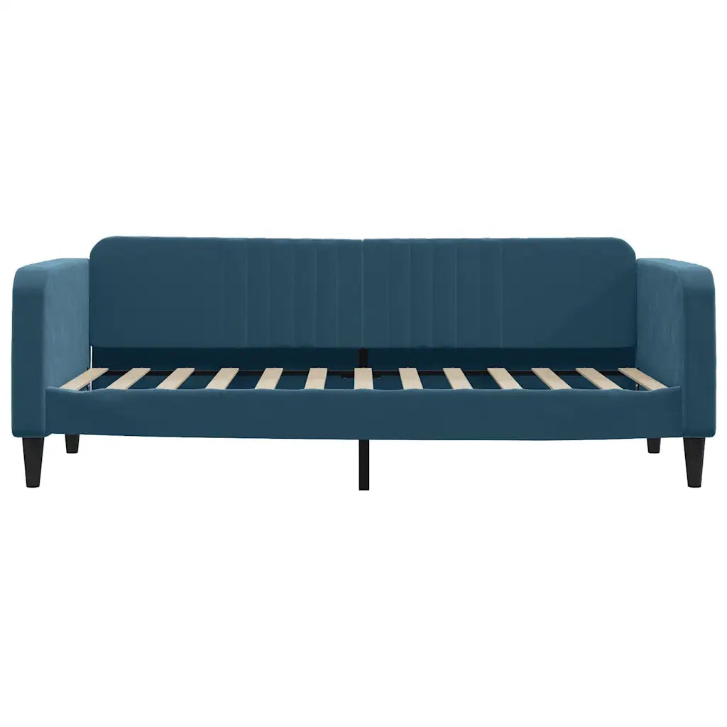 Divano Letto Estraibile con Cassetti Blu 80x200 cm Velluto 3197103