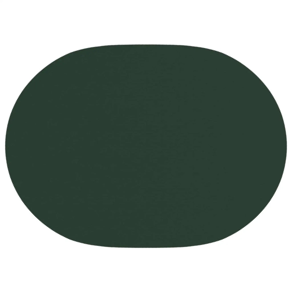 Tovaglia da Tavolo Ovale Verde Scuro 130 x 220 cm 42040039