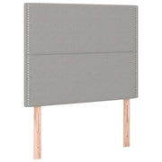 Testiera | Testata Grigio Chiaro 90x5x118/128 cm Tessuto