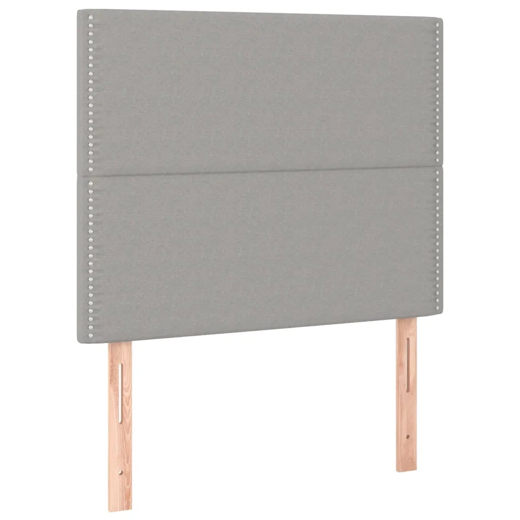 Testiera | Testata Grigio Chiaro 90x5x118/128 cm Tessuto