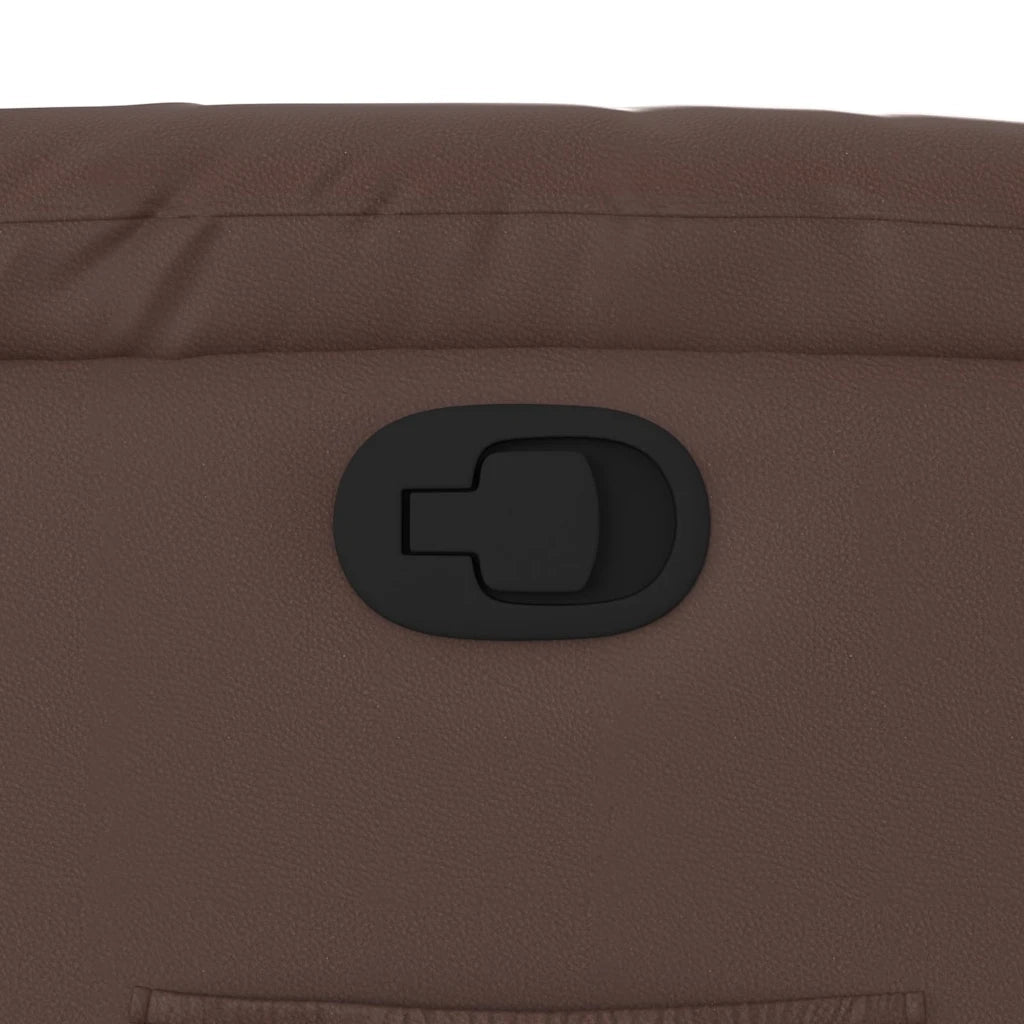 Poltrona Reclinabile Marrone in Similpelle 373488