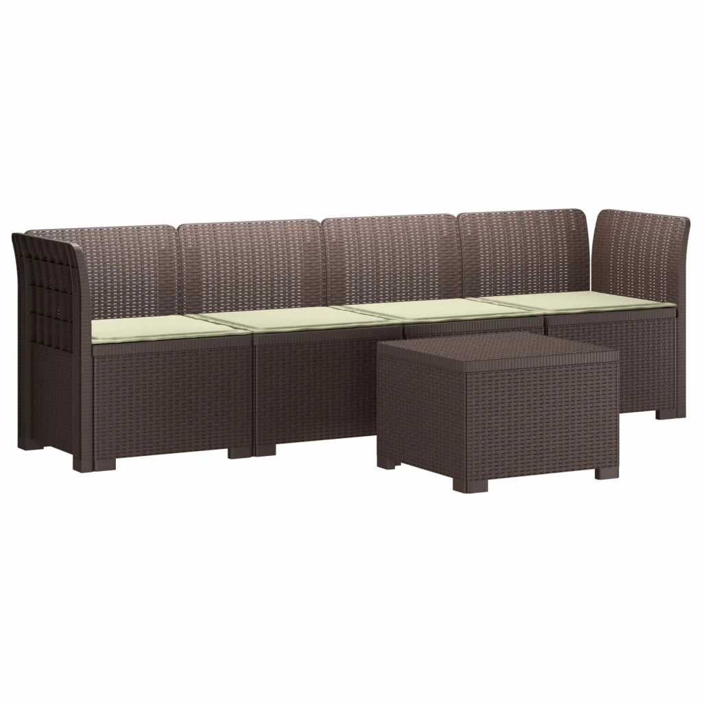 Divano da Giardino a 4 Posti con Cuscini in Stile Rattan PP 3443858