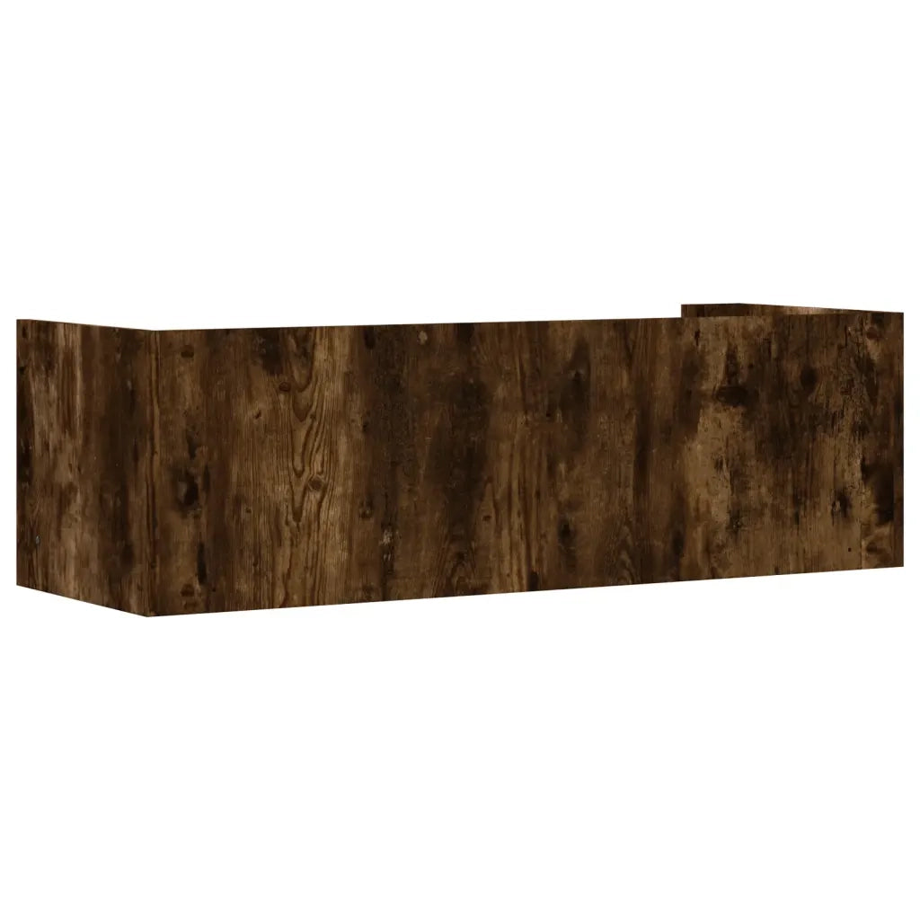 Mensola a Muro | Mensola a parete Rovere Fumo 100x35x30,5 cm Legno Multistrato