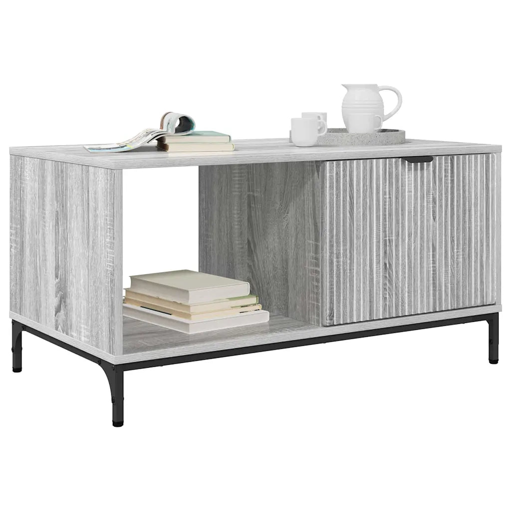 Tavolino da Salotto-Tavolino da soggiorno-Tavolo Grigio sonoma 90 x 49 x 46 cm