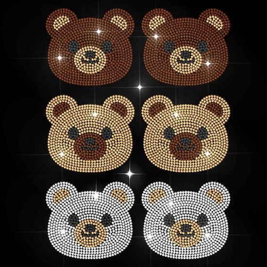 Decorazione per abbigliamento - Teddybeer - Cartoon - Dimensioni 29,7 x 21 cm - Disegno lucido - Stickere per trasferimento