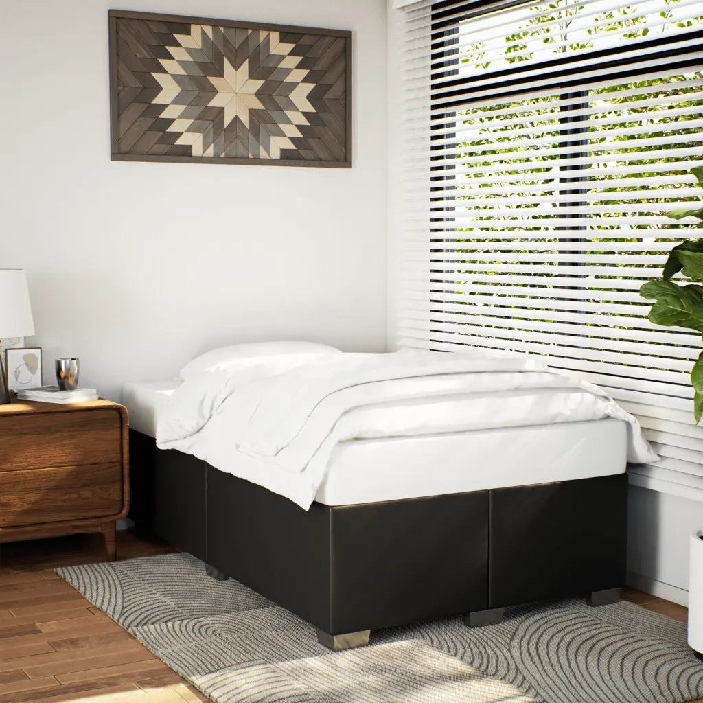 Giroletto senza Materasso Nero 120x190 cm Similpelle
