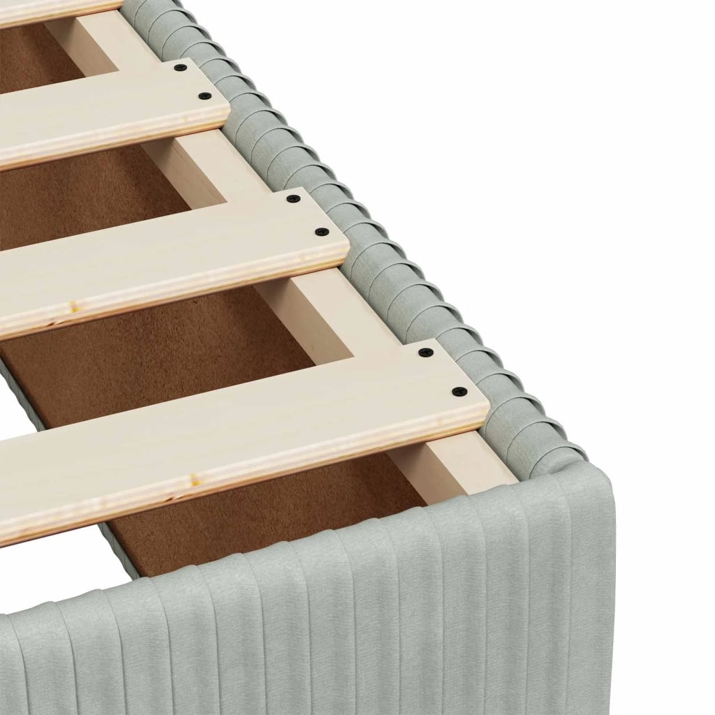 Letto box spring con materasso Grigio Chiaro 100 x 200 cm 3454541