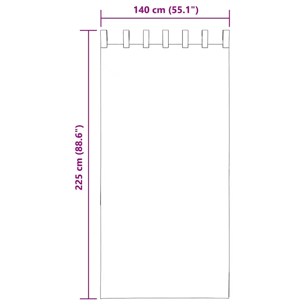 Tende in Voile con Tasche per Aste 2 pz Rosa 4102198
