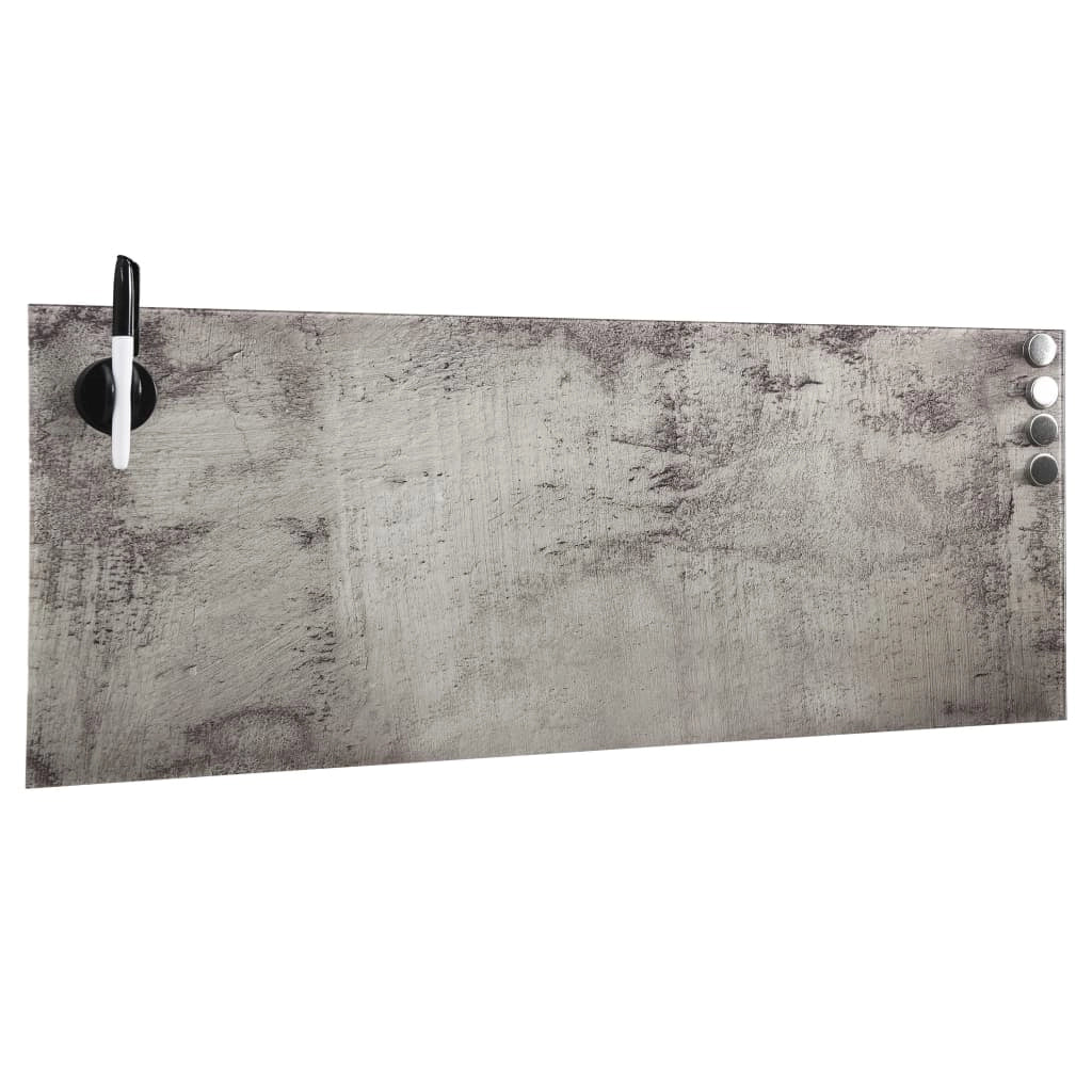 Lavagna magnetica da parete per scuola casa ufficio vetro 60 x 20 cm grigia 02_0045508