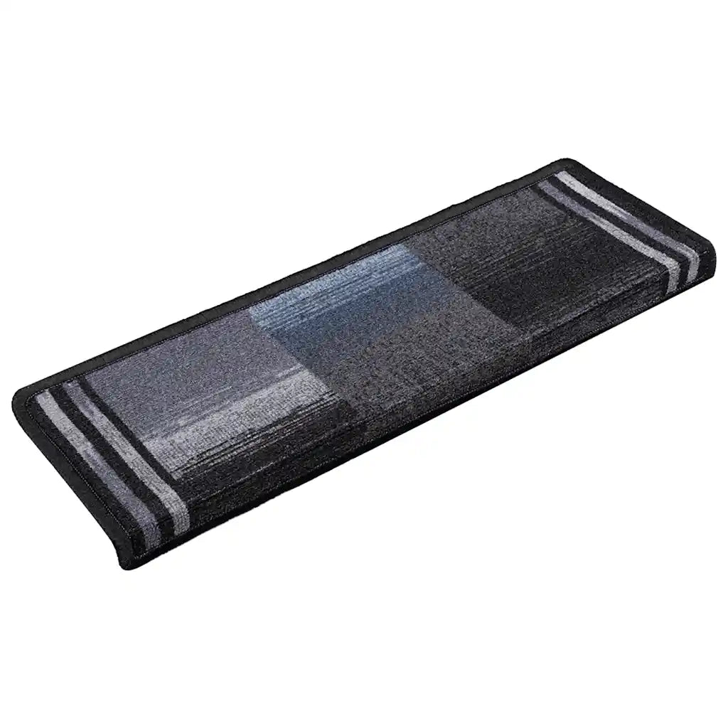 Tappetini per Scale Autoadesivi 5 pz 65x21x4 cm Nero e Grigio 149842