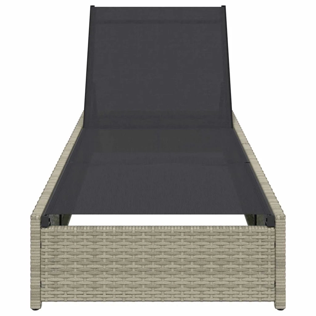 Lettino da sole Beige 200.5 x 70 x 75 cm polyrattan 42004127