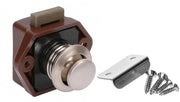 Chiusura automatica a pulsante 4 vie - Senza chiave - Blocco porta per casette/ caravan/camper - Chiusura a catenaccio/kunststof - Maniglia a pulsante - Duraturo e elegante - Deurslot