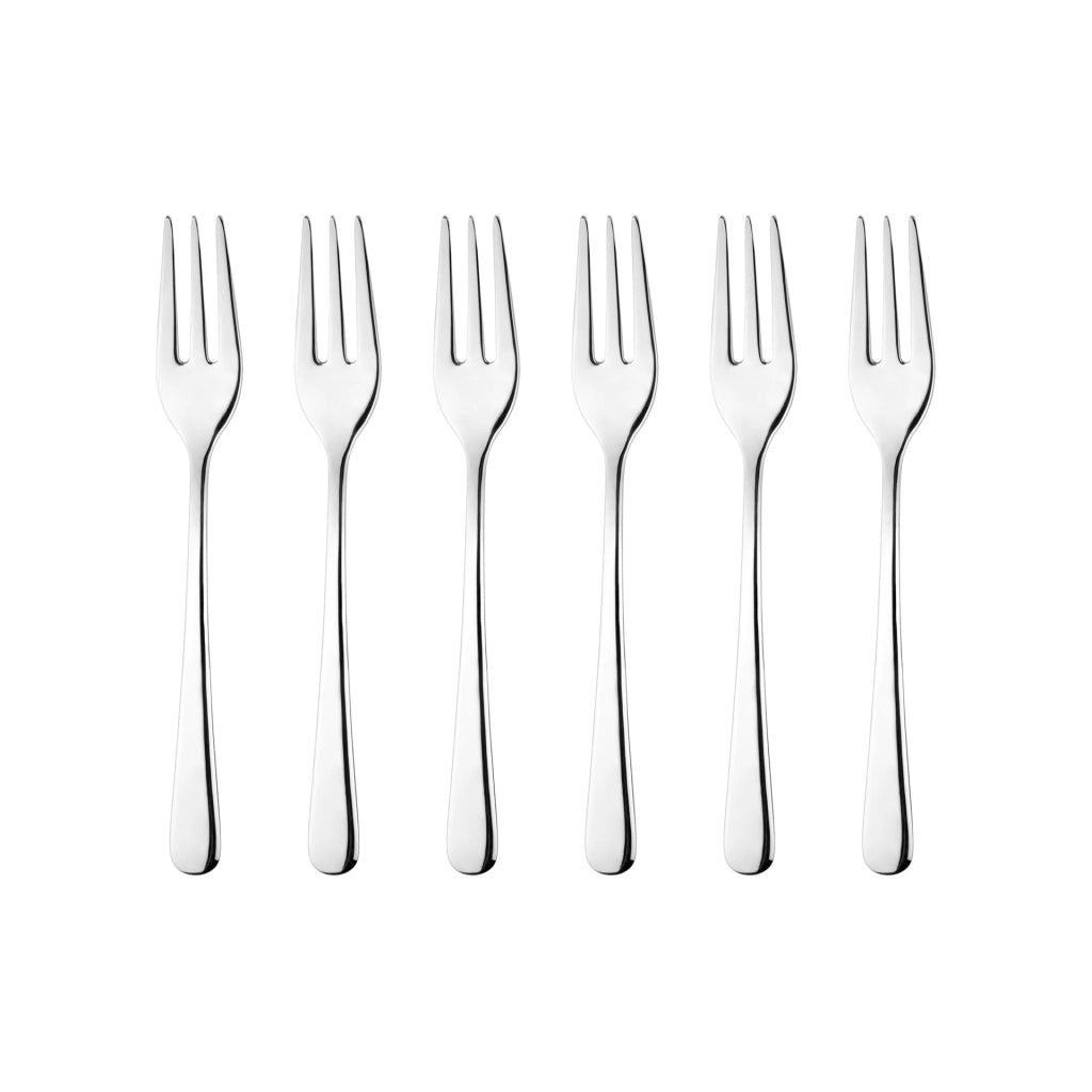 Set 6 forchettine Zelda in acciaio cm 15,5