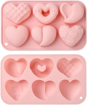 Moldi di Silicone 2 Pezzi - Forma a Cuore - Cioccolato/Dolci - Cottura - Gelato/Mousse - Moldi di Alta Qualità - 176 mm x 103 mm x 25 mm - Forme per Cottura