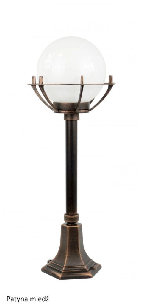 Lampione da giardino 72cm sfera 25cm E27 nero IP43