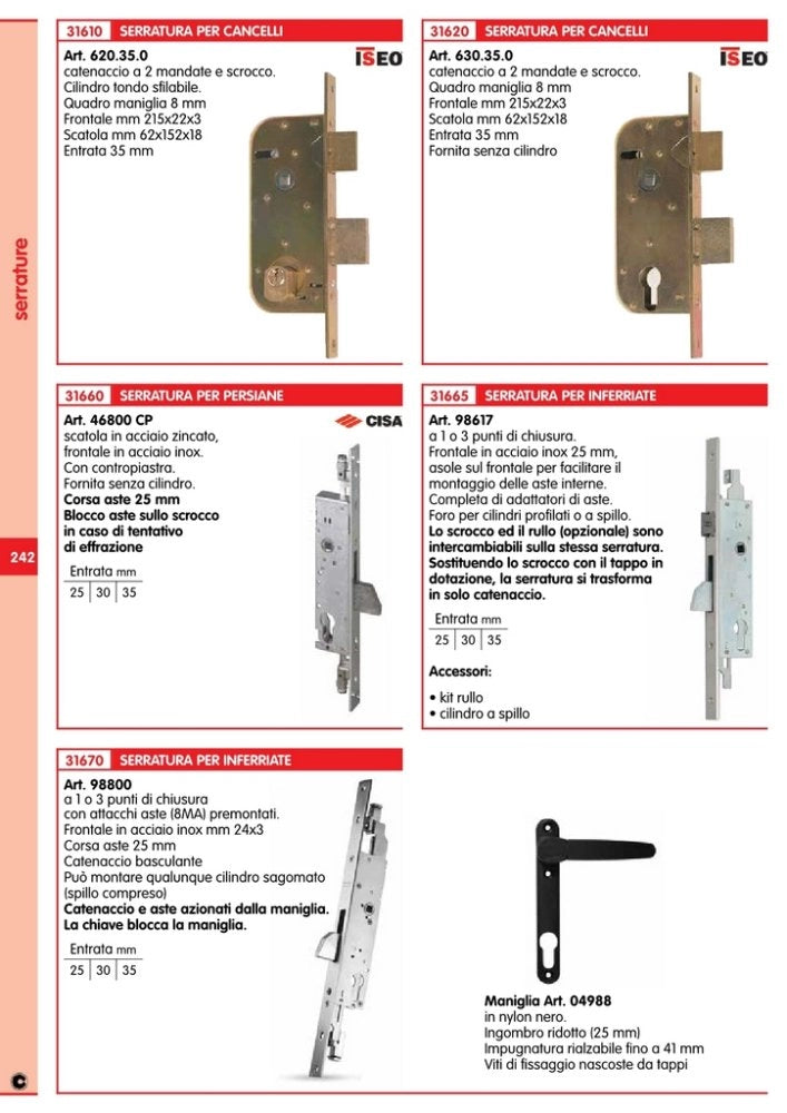 1pz corni art.  98617.25.080 serratura trepper fe cod:ferx.1995