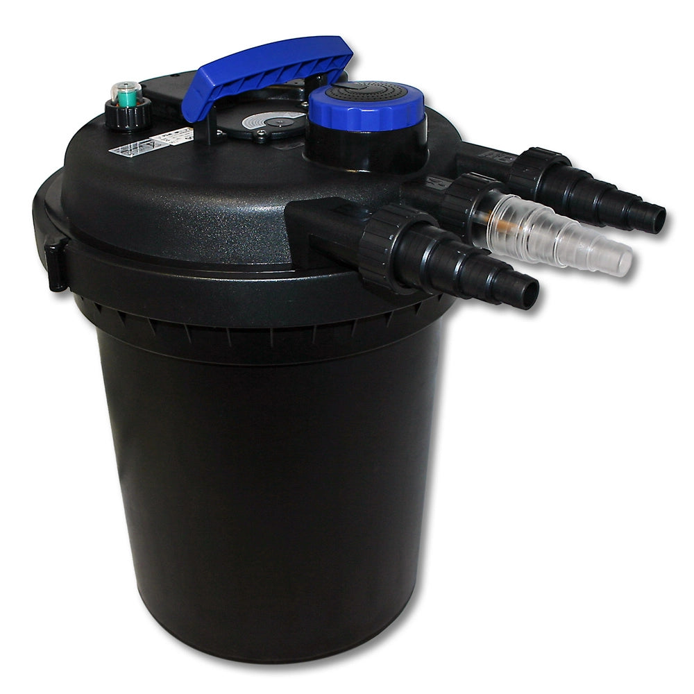 Set per laghetto Filtro a pressione 10000l Chiarificatore UVC 11W Pompa 70W Skimmer CSP-250
